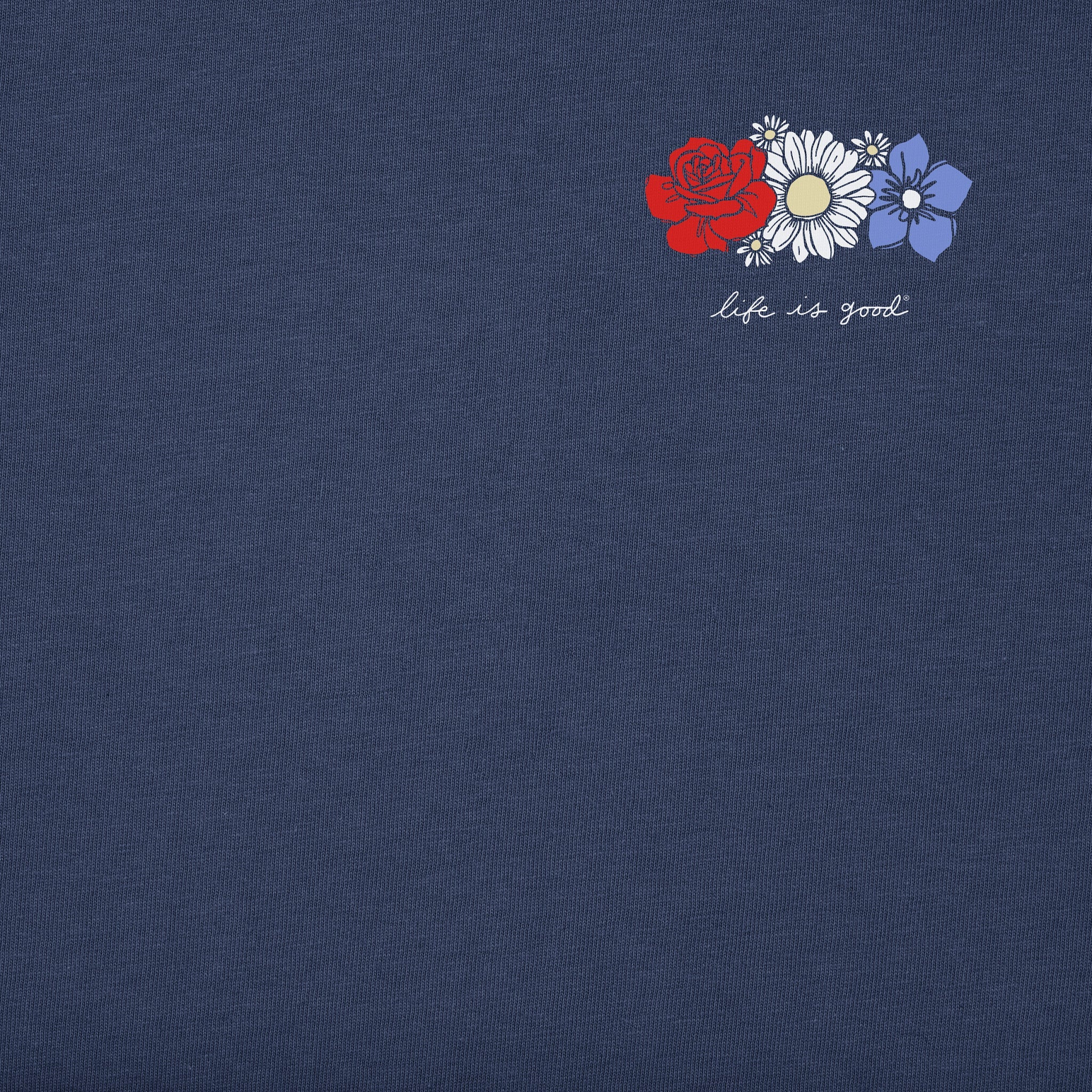 Women's Floral American Flag Short Sleeve Tee