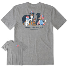 Men's America the Beautiful USA Dogs Short Sleeve Tee