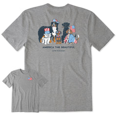 Men's America the Beautiful USA Dogs Short Sleeve Tee