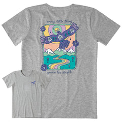 Women's Every Little Thing Bird and Mountains Short Sleeve Crusher Tee
