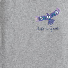 Women's Every Little Thing Bird and Mountains Short Sleeve Crusher Tee