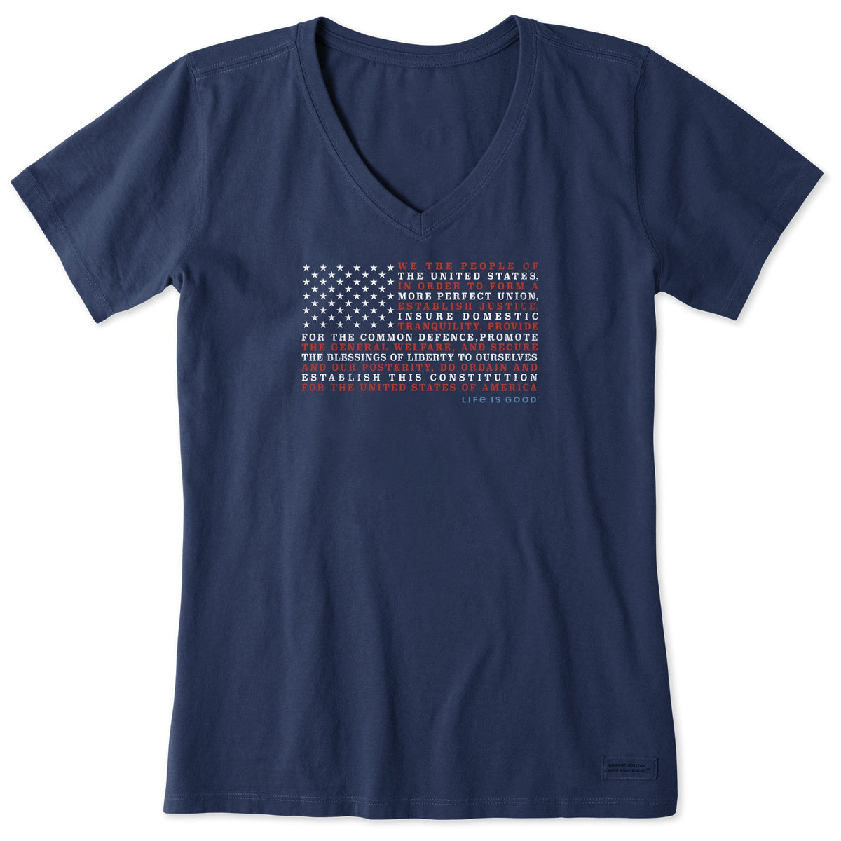 Women's Constitution Flag Short Sleeve Vee
