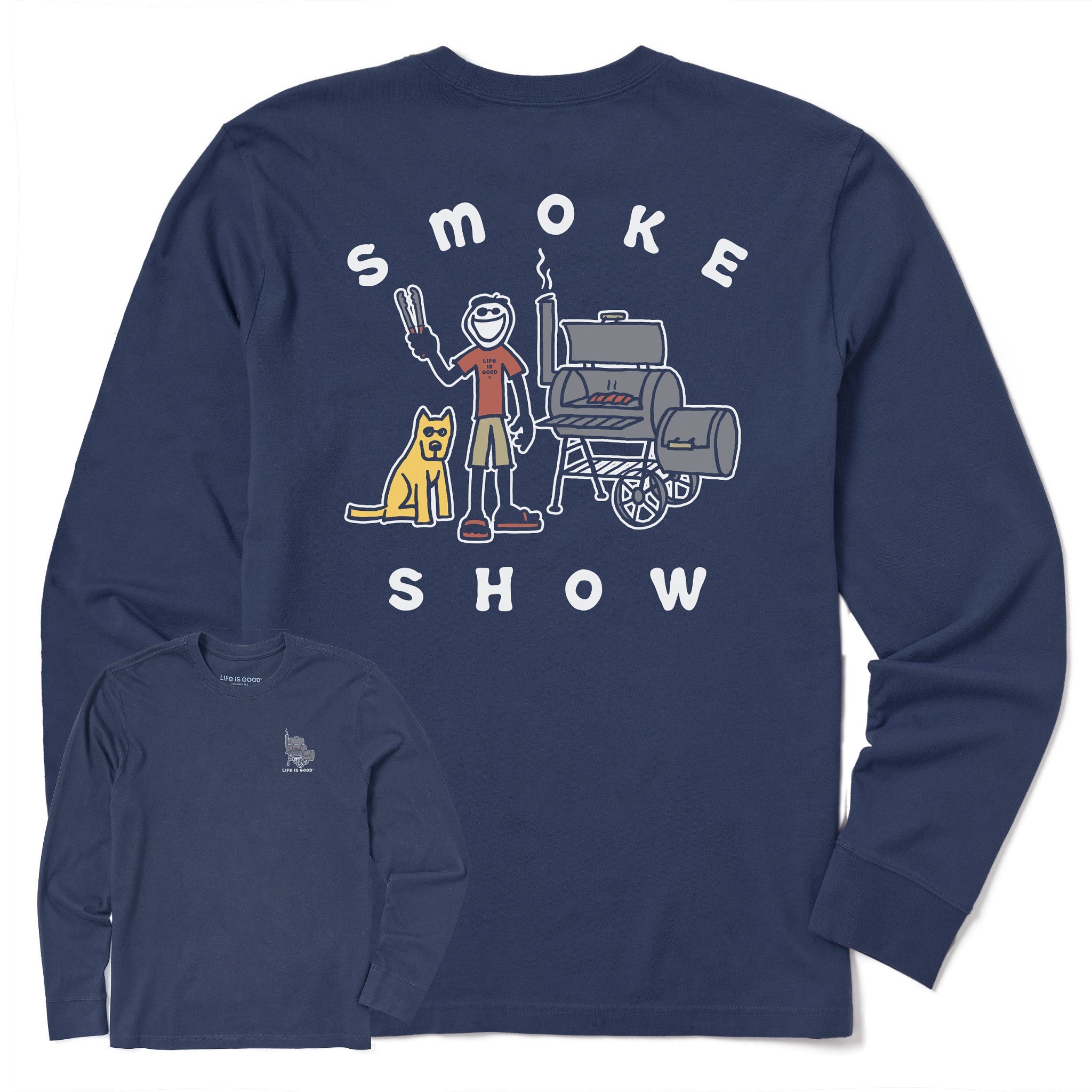 Men's Jake & Rocket Smoker Long Sleeve Crusher Tee