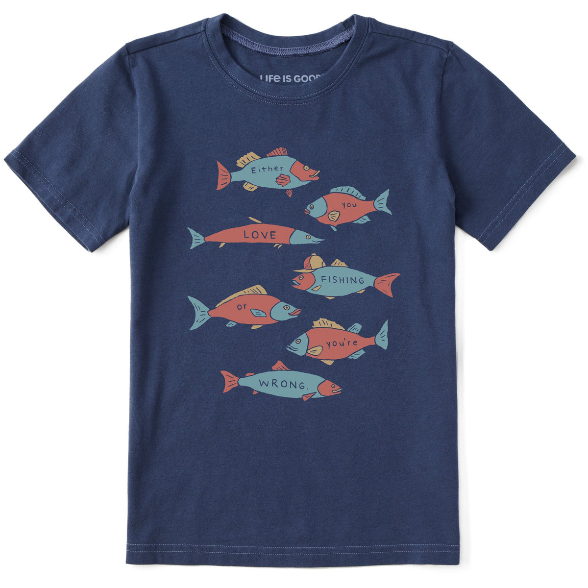 Kids Love Fish Short Sleeve Crusher Tee