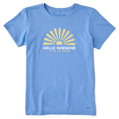Women's Hello Sunshine Sun Short Sleeve Crusher Tee