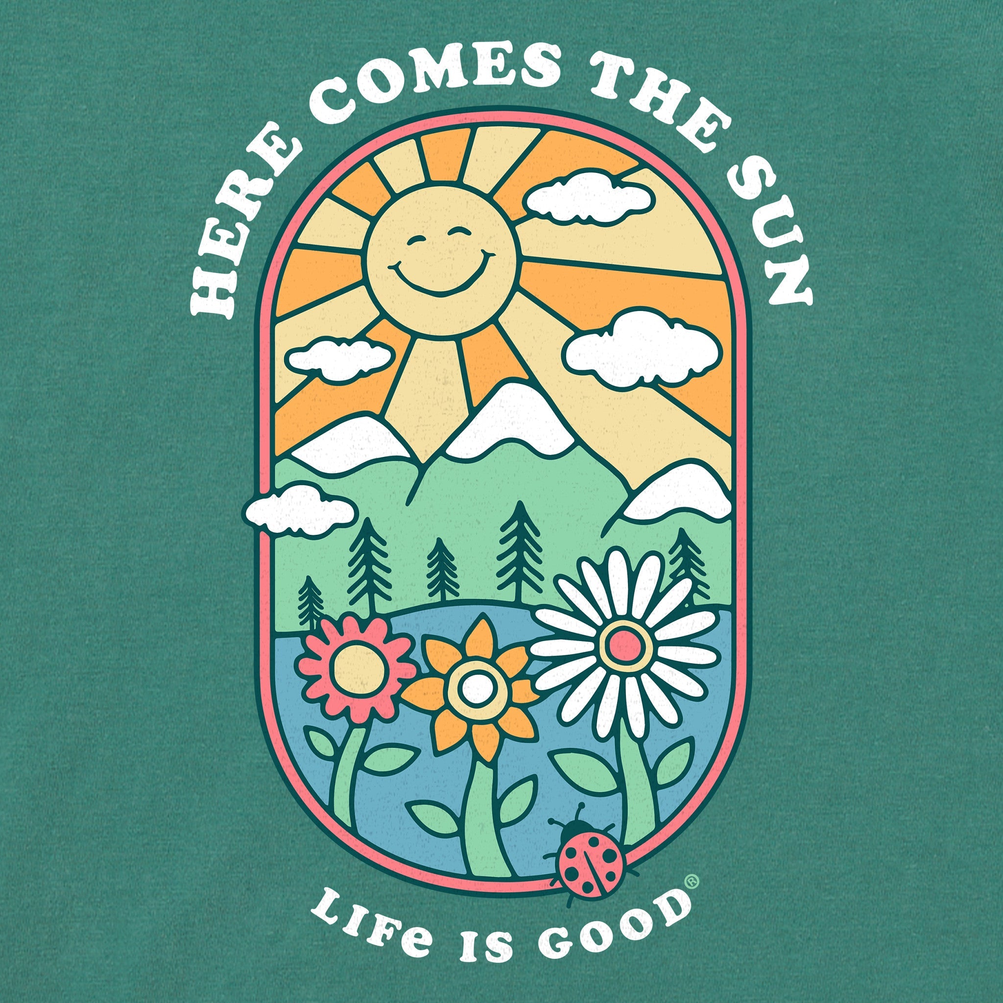 Men's Here Comes the Sun Retro Short Sleeve Tee