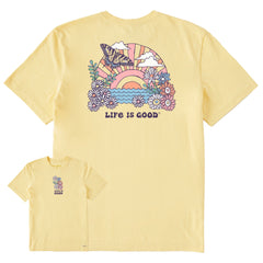 Men's Sunrise Butterfly Short Sleeve Crusher Tee