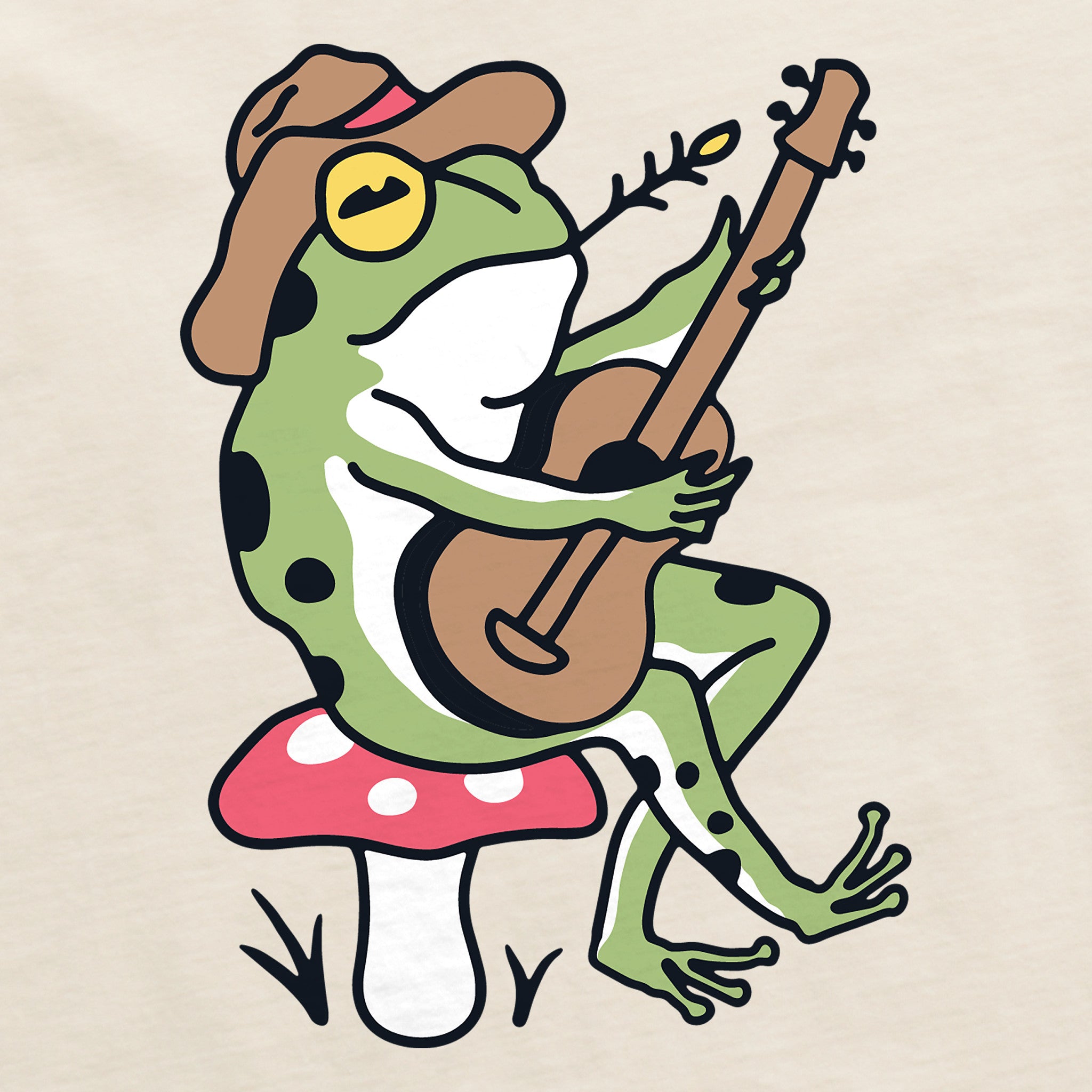 Men's Frog Guitar Short Sleeve Crusher Tee