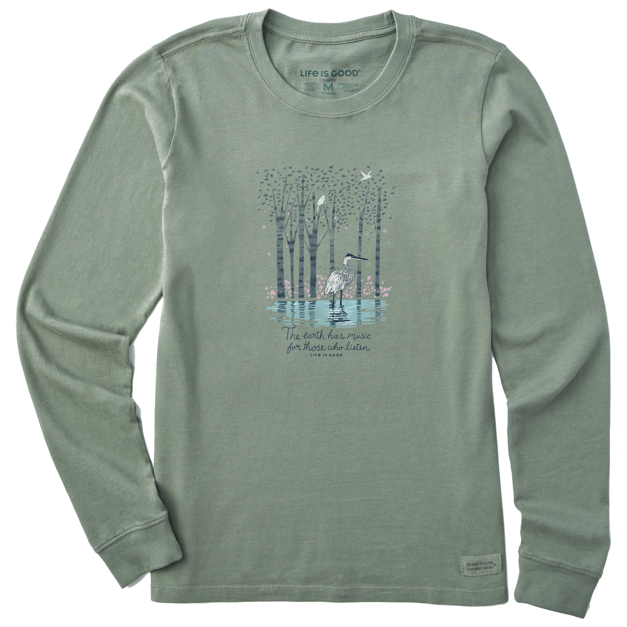 Women's Earth Has Music Heron Long Sleeve Tee