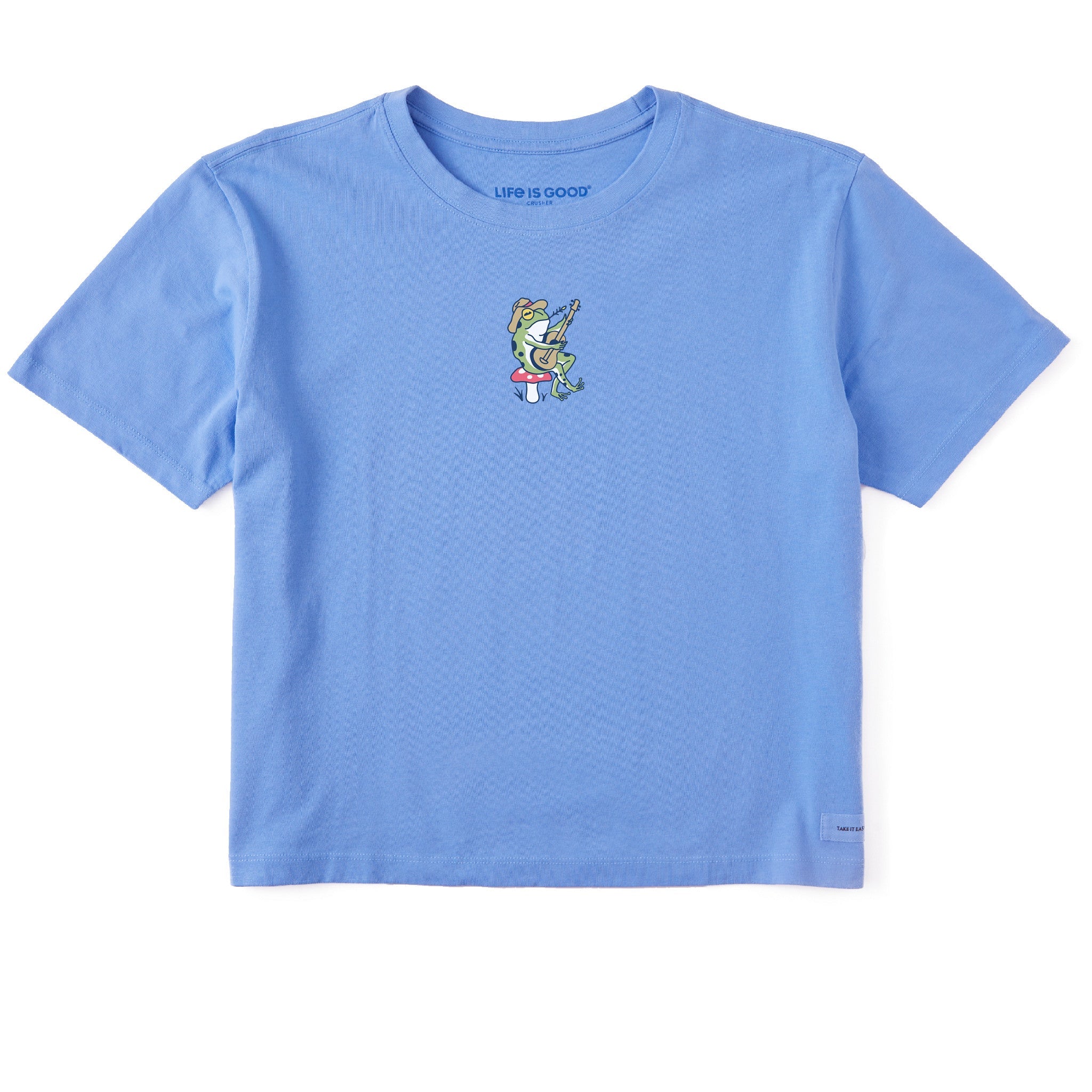 Women's Frog Guitar Short Sleeve Crusher Boxy Tee