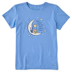 Women's Crescent Moon Winnie and P Short Sleeve Tee