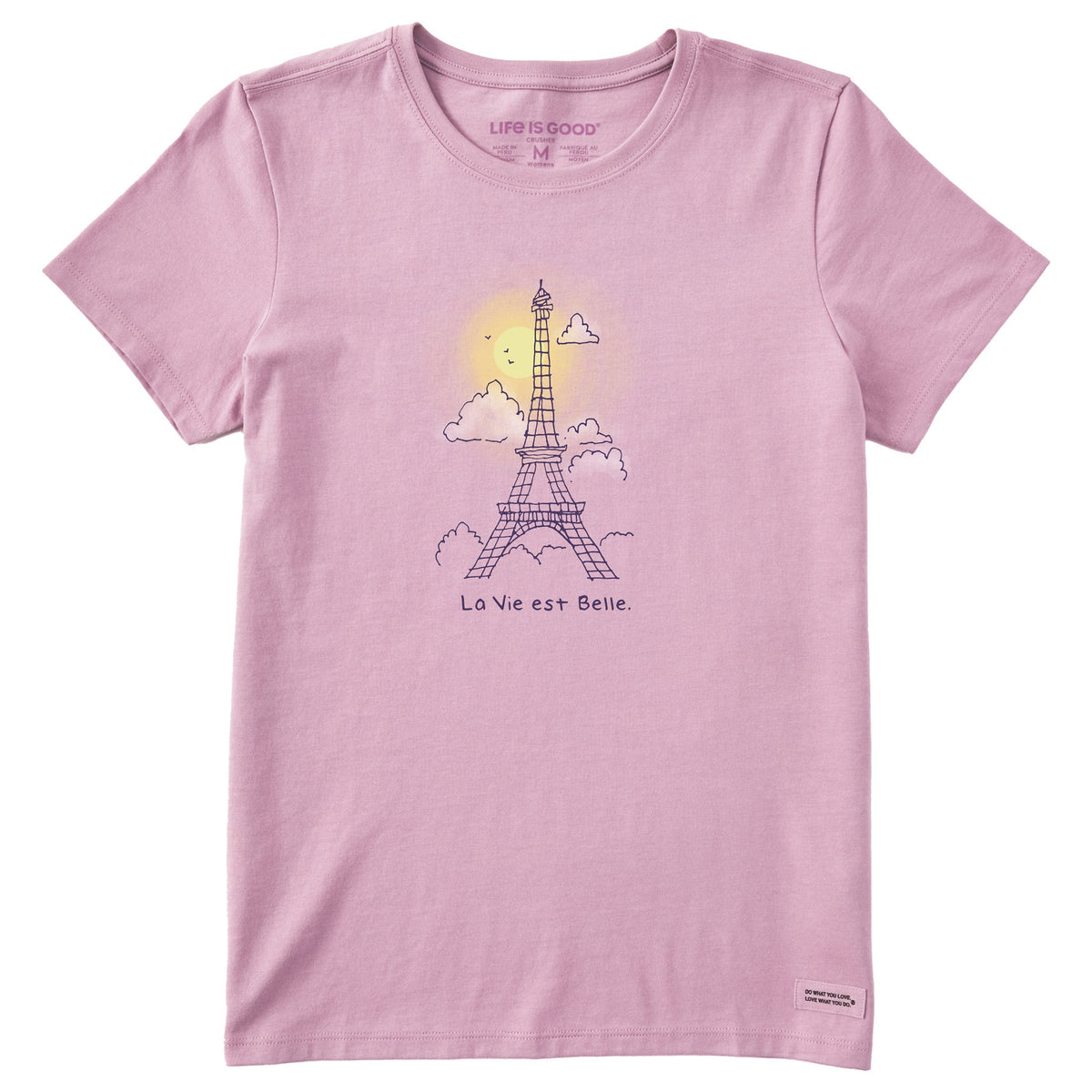 Women's La Vie Est Belle Eiffel Tower Short Sleeve Tee