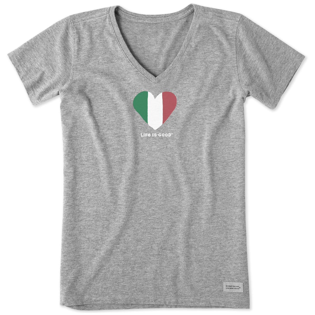 Women's Italy Heart Short Sleeve Vee