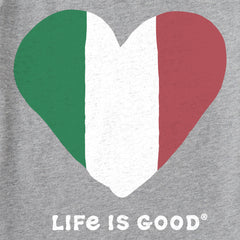 Women's Italy Heart Short Sleeve Vee