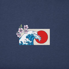 Men's Tokyo Japan Cherry Blossom Wave Short Sleeve Tee