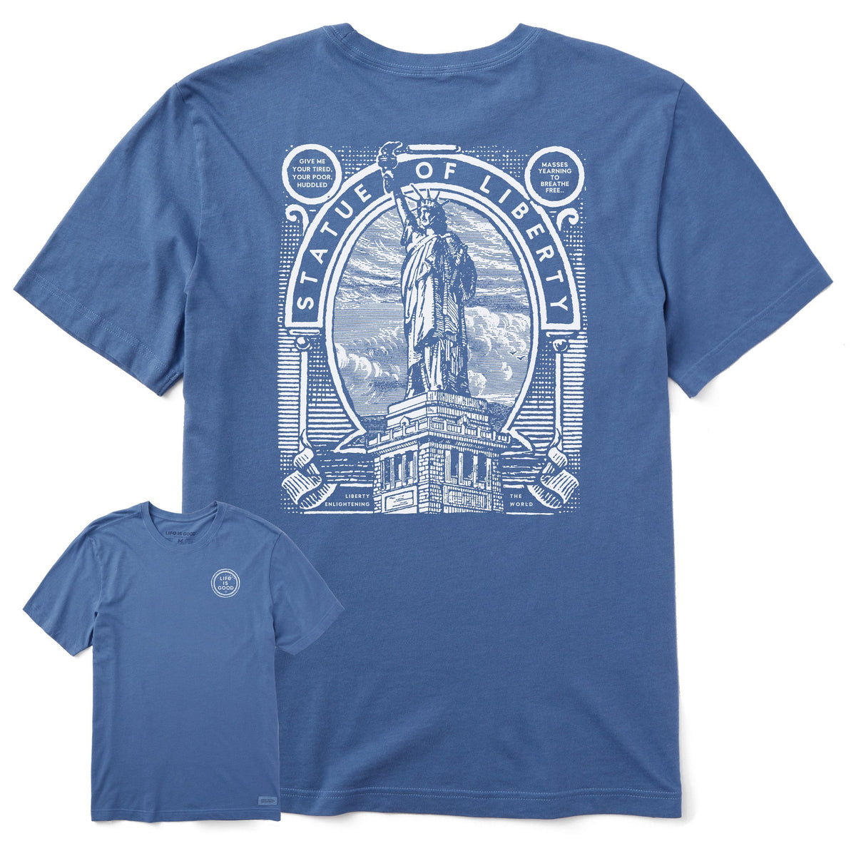 Men's Statue of Liberty Stamp Short Sleeve Crusher-LITE Tee