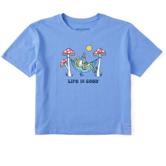 Women's Frog Guitar Hammock Short Sleeve Crusher Boxy Tee