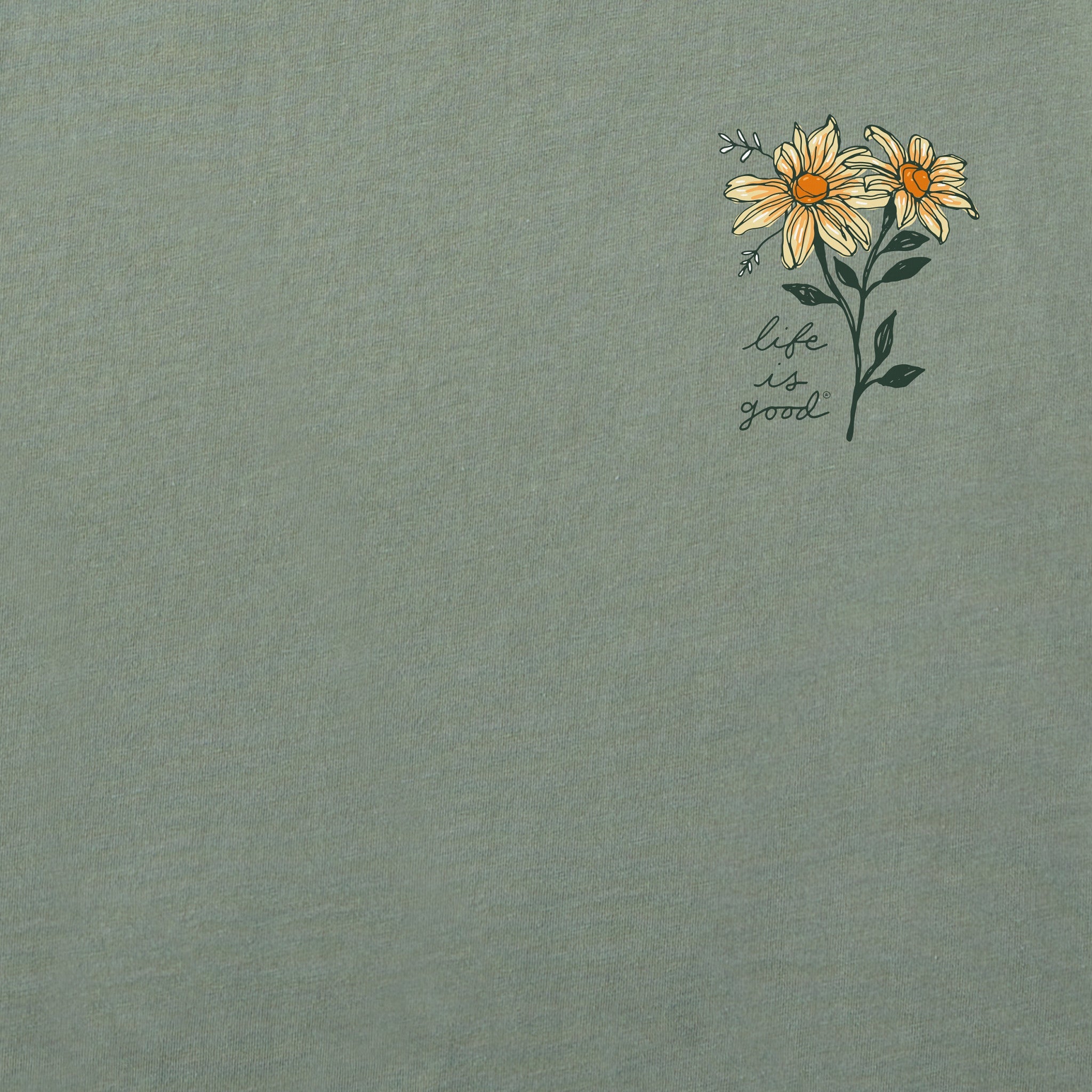 Women's Fall Favorite Color Flowers Short Sleeve Crusher Tee