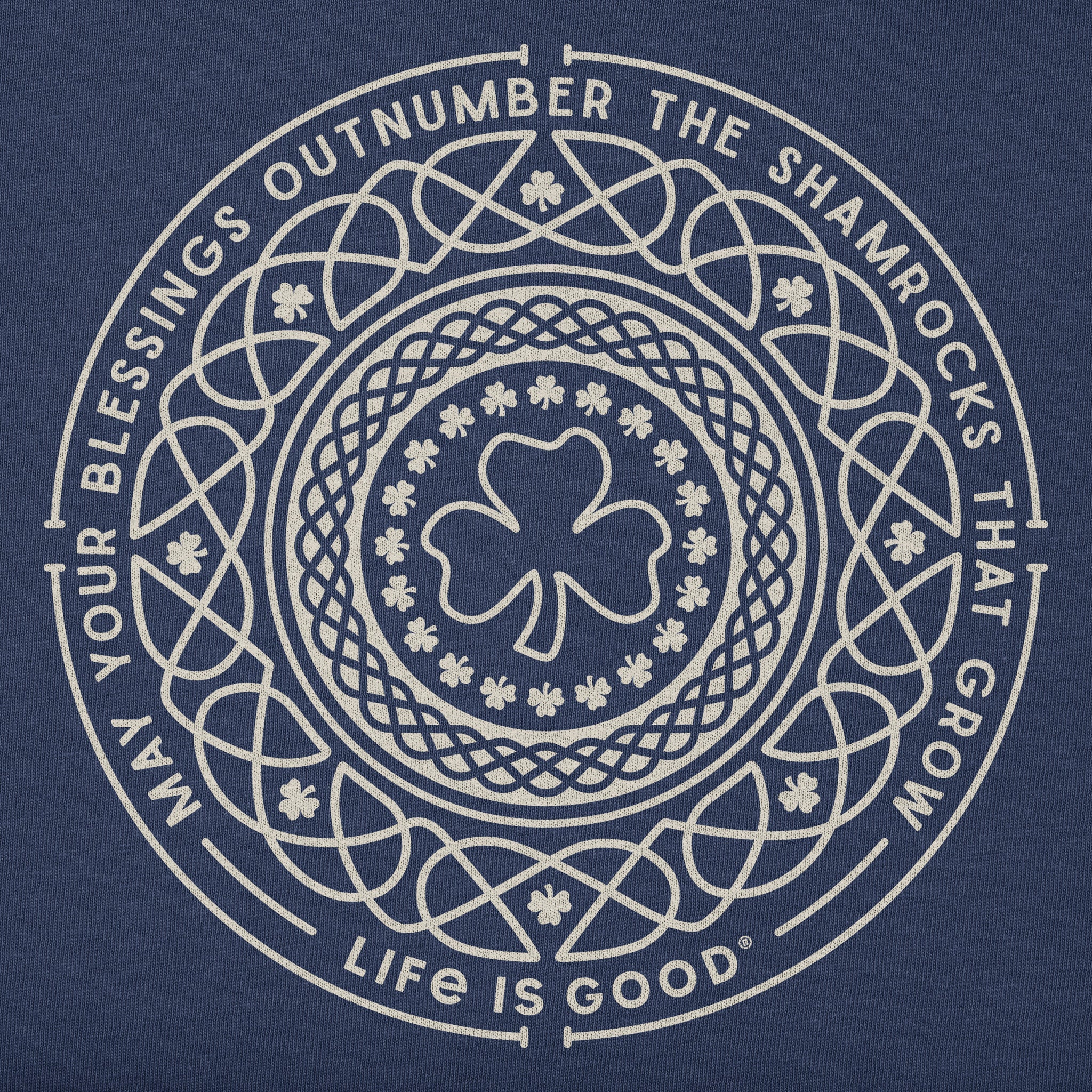 Men's Shamrock Mandala Short Sleeve Crusher Tee