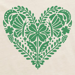 Women's Celtic Clover Heart Short Sleeve Crusher Boxy Tee