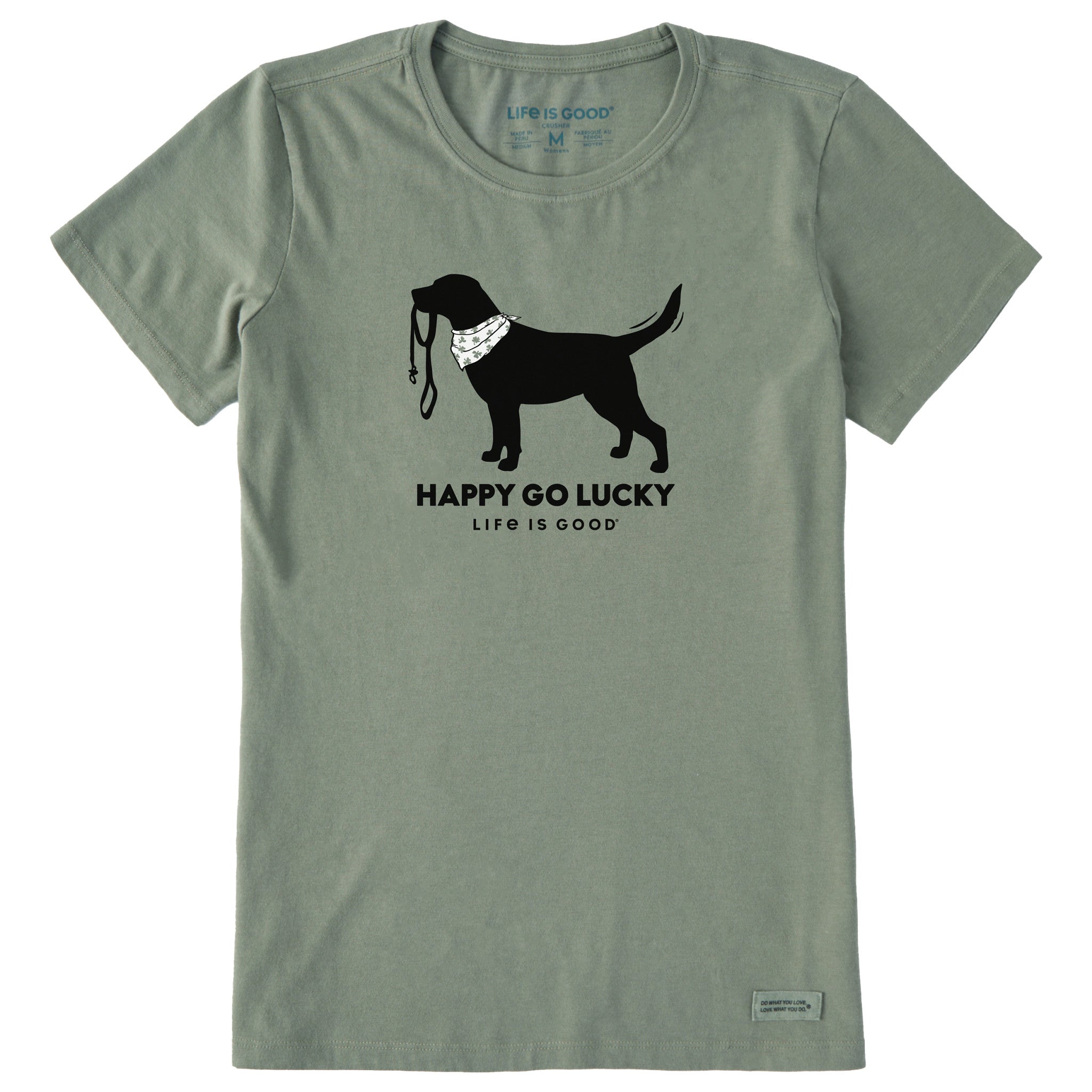 Women's Happy Go Lucky Lab Short Sleeve Crusher Tee
