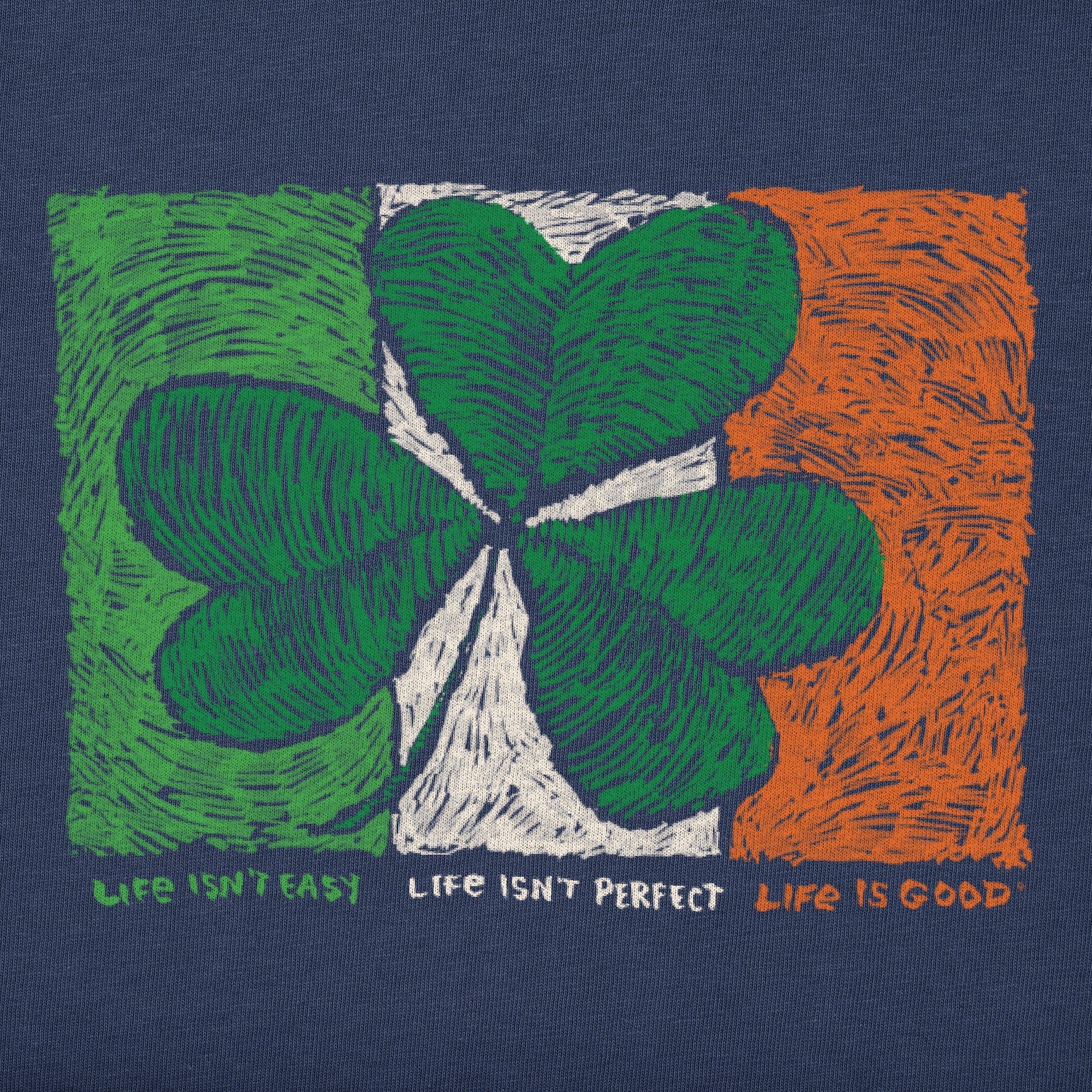 Kids Irish Flag Clover Short Sleeve Crusher Tee
