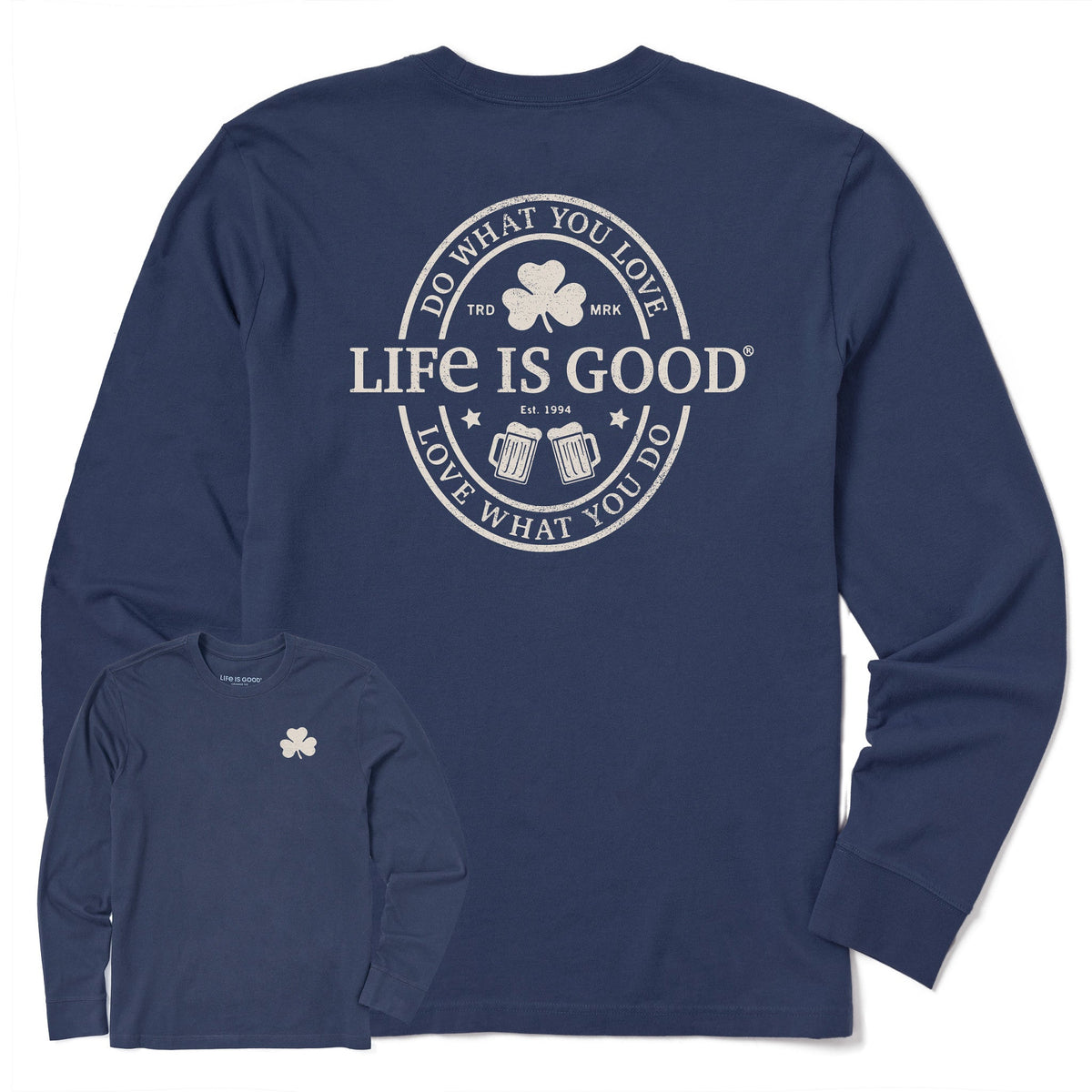 Men's Manifesto DWYL Clover Pints Long Sleeve Crusher Tee