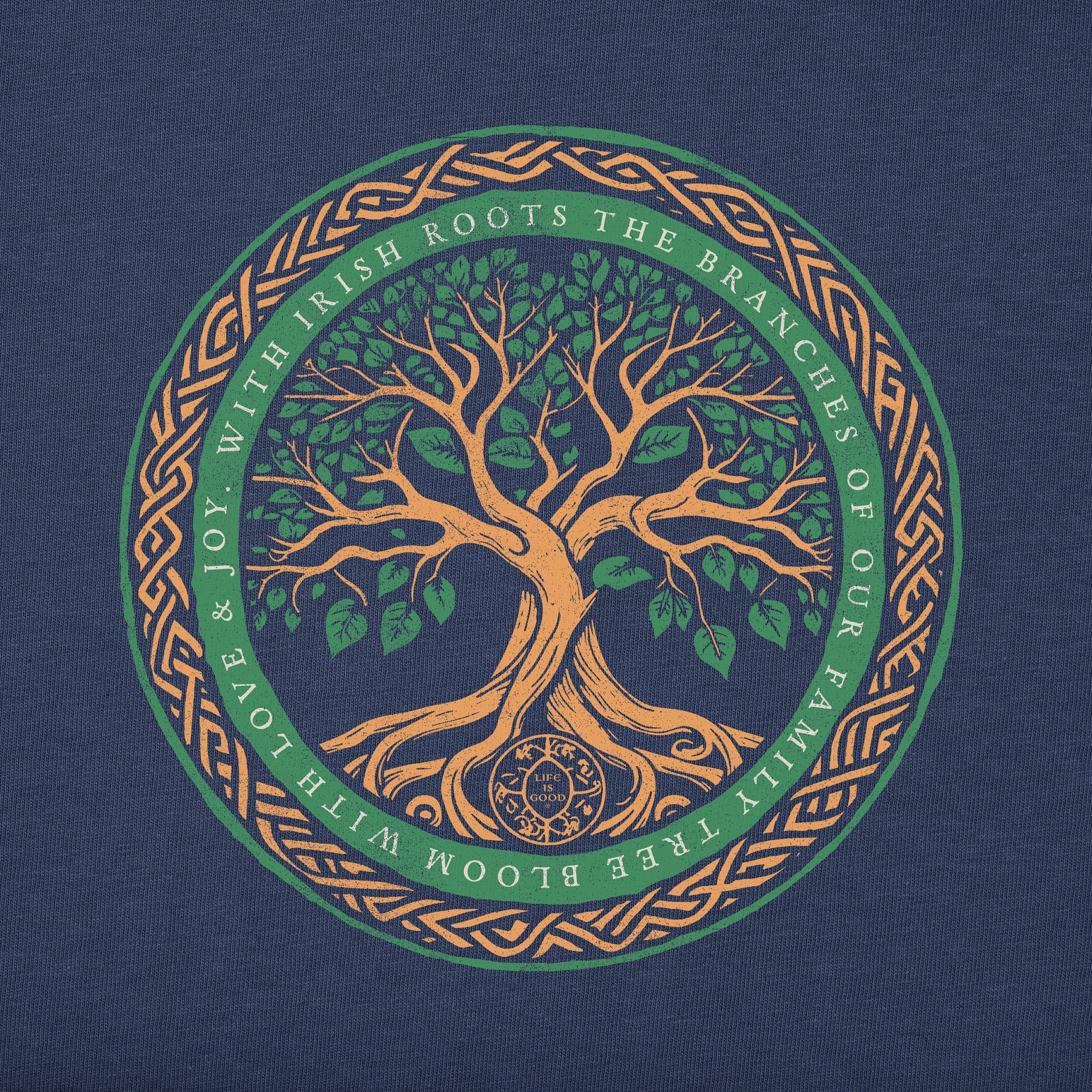 Men's Irish Roots Bloom Tree Long Sleeve Crusher Tee