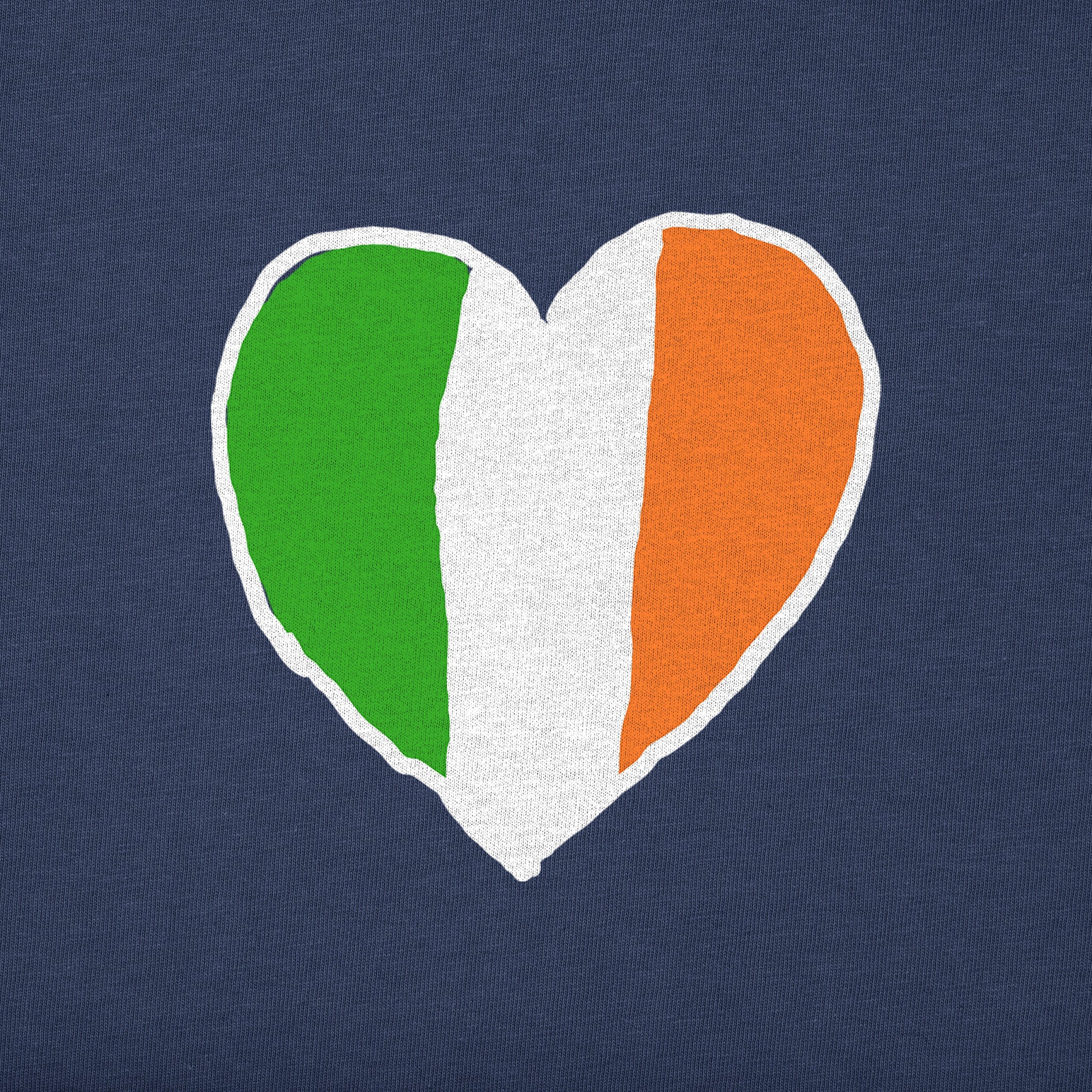 Women's Irish Flag Heart Short Sleeve Crusher Boxy Tee