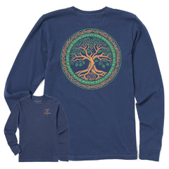 Women's Irish Roots Bloom Tree Long Sleeve Crusher Tee