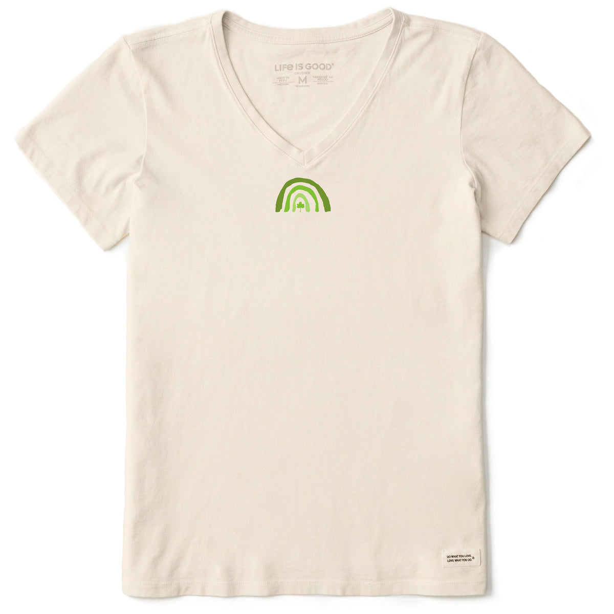 Women's Clover Rainbow Short Sleeve Crusher Vee