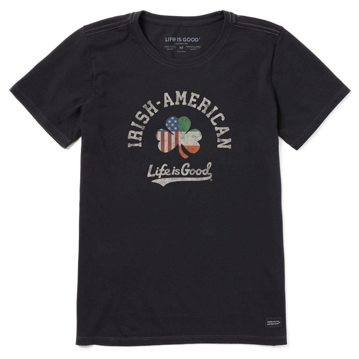 Women's Irish-American Clover Short Sleeve Crusher Tee