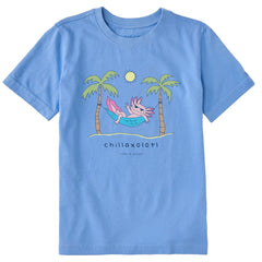 Kids Chillaxolotl Short Sleeve Crusher Tee