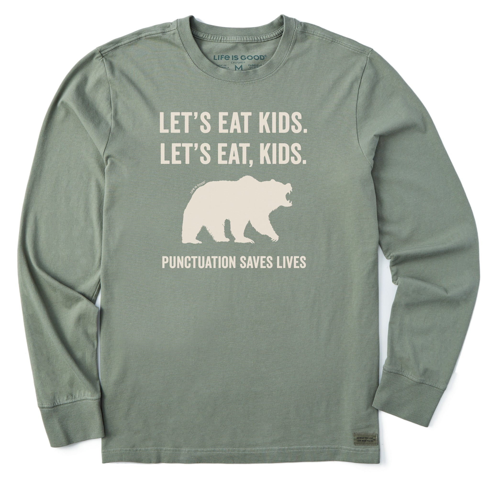 Men's Let's Eat, Kids Long Sleeve Crusher Tee