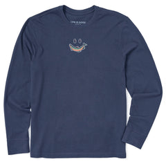 Men's Smile Fish Long Sleeve Crusher Tee