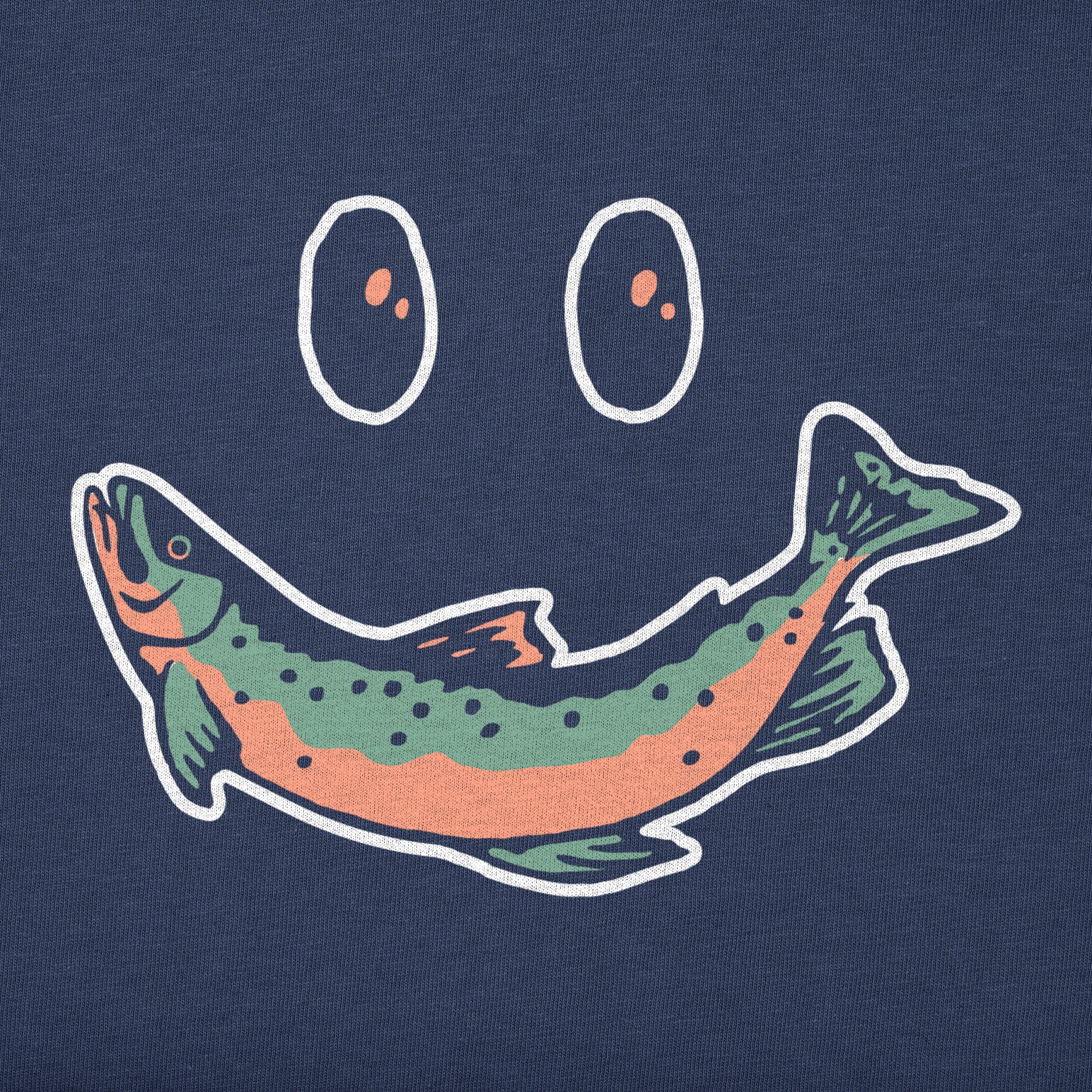 Men's Smile Fish Long Sleeve Crusher Tee