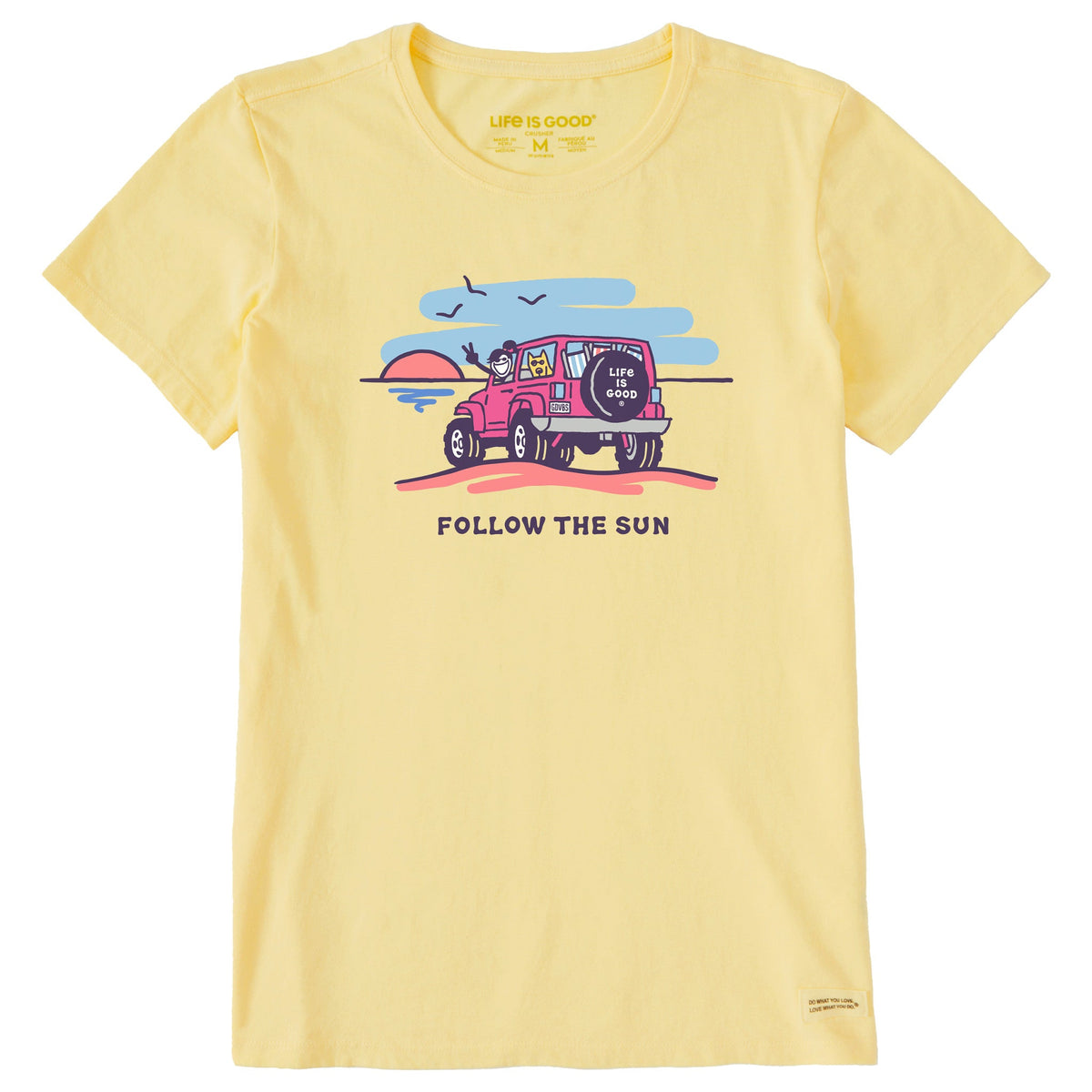 Women's Jackie and Rocket Follow The Sun 4x4 Short Sleeve Tee