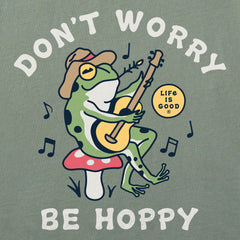 Men's Don't Worry Frog Guitar Short Sleeve Crusher Tee