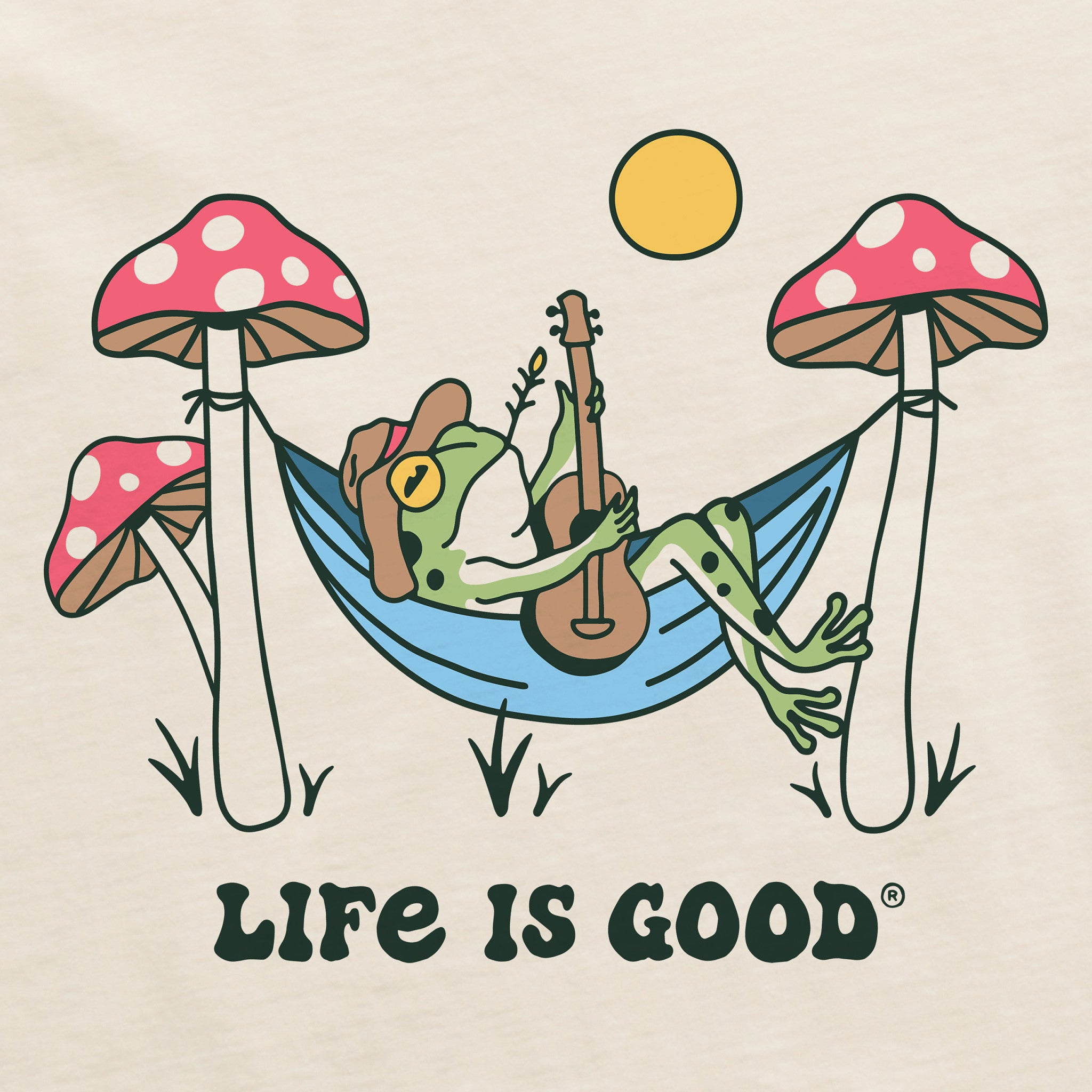 Men's Frog Guitar Hammock Short Sleeve Crusher Tee