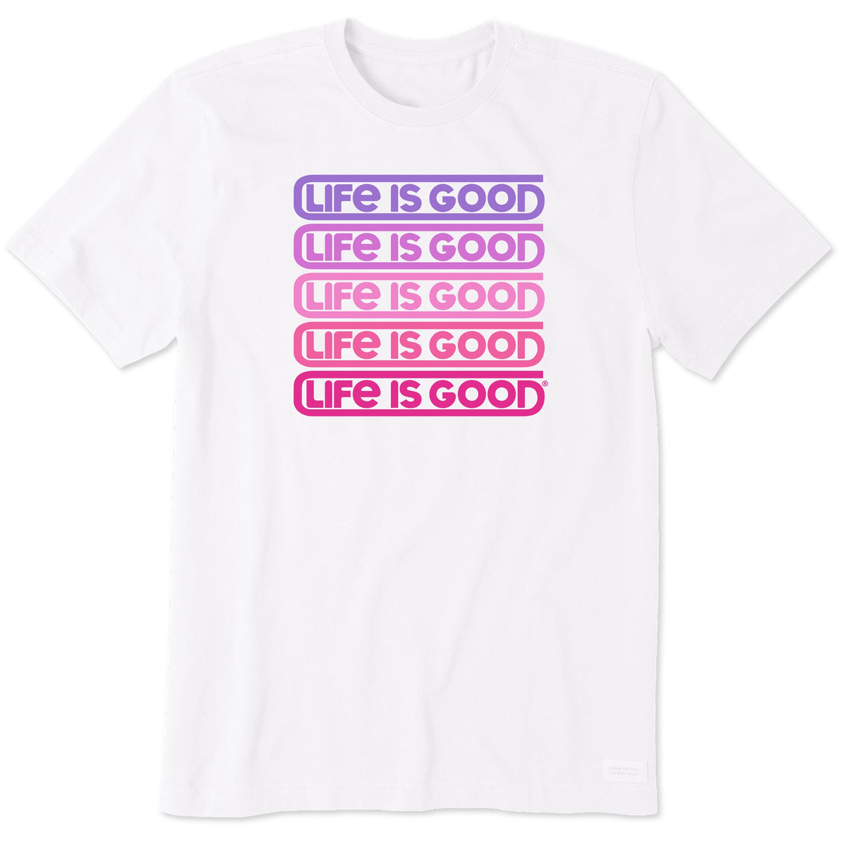 Men's Retro Stack Life is Good Short Sleeve Crusher Tee