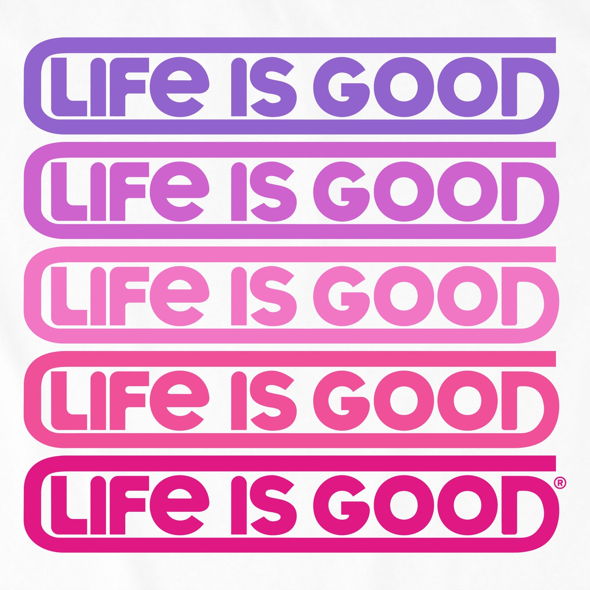 Men's Retro Stack Life is Good Short Sleeve Crusher Tee