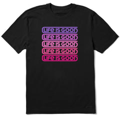Men's Retro Stack Life is Good Short Sleeve Crusher Tee
