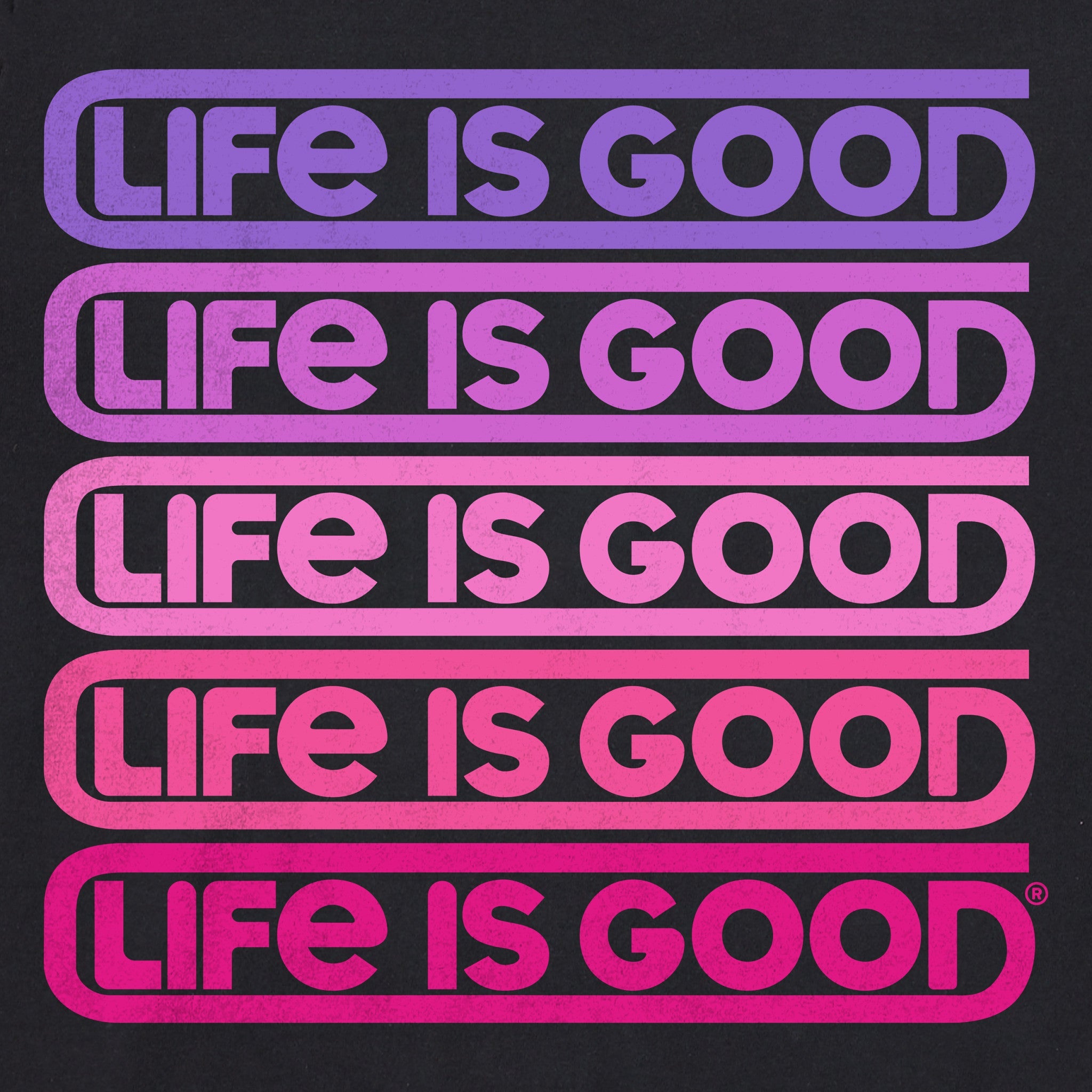 Men's Retro Stack Life is Good Short Sleeve Crusher Tee