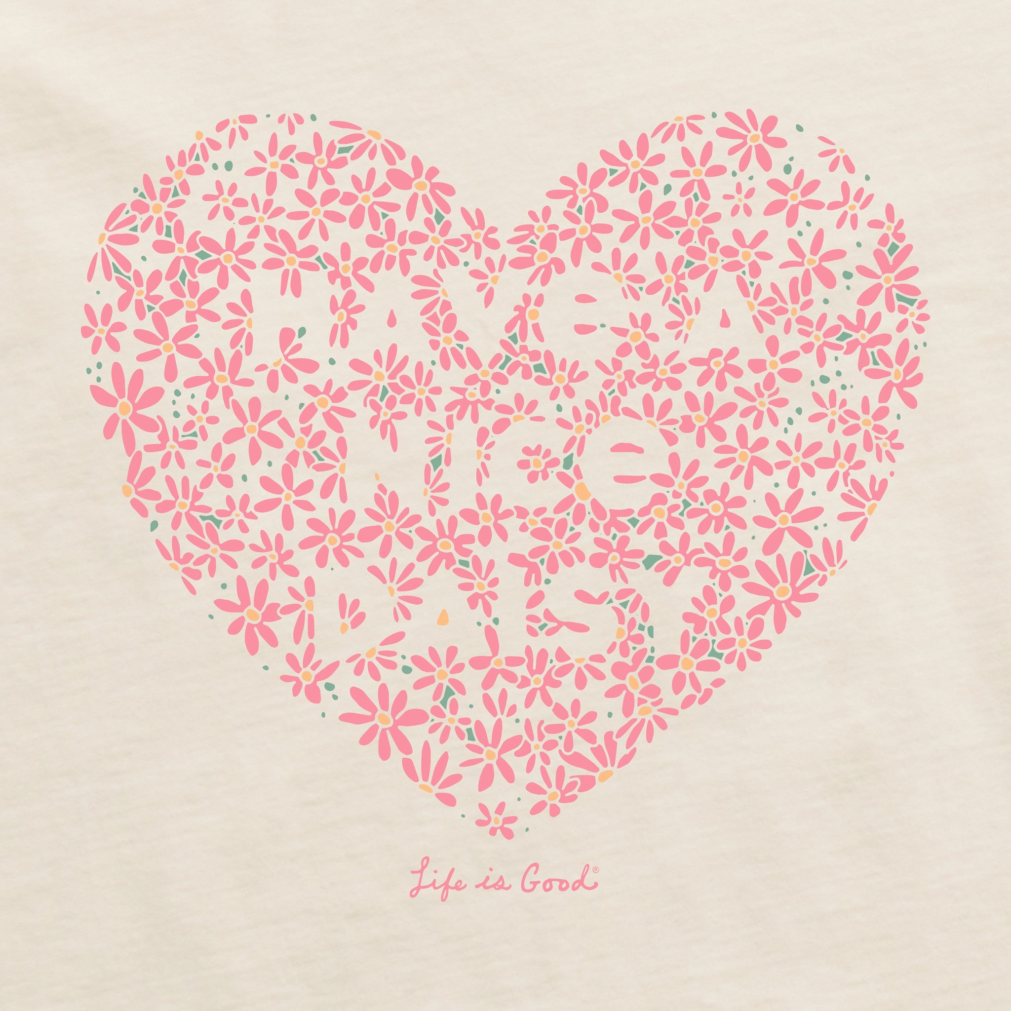 Women's Have a Nice Daisy Heart Short Sleeve Crusher Vee
