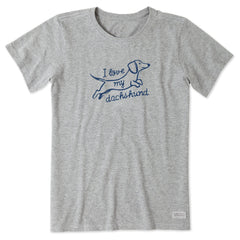Women's I Love my Dachshund Short Sleeve Tee