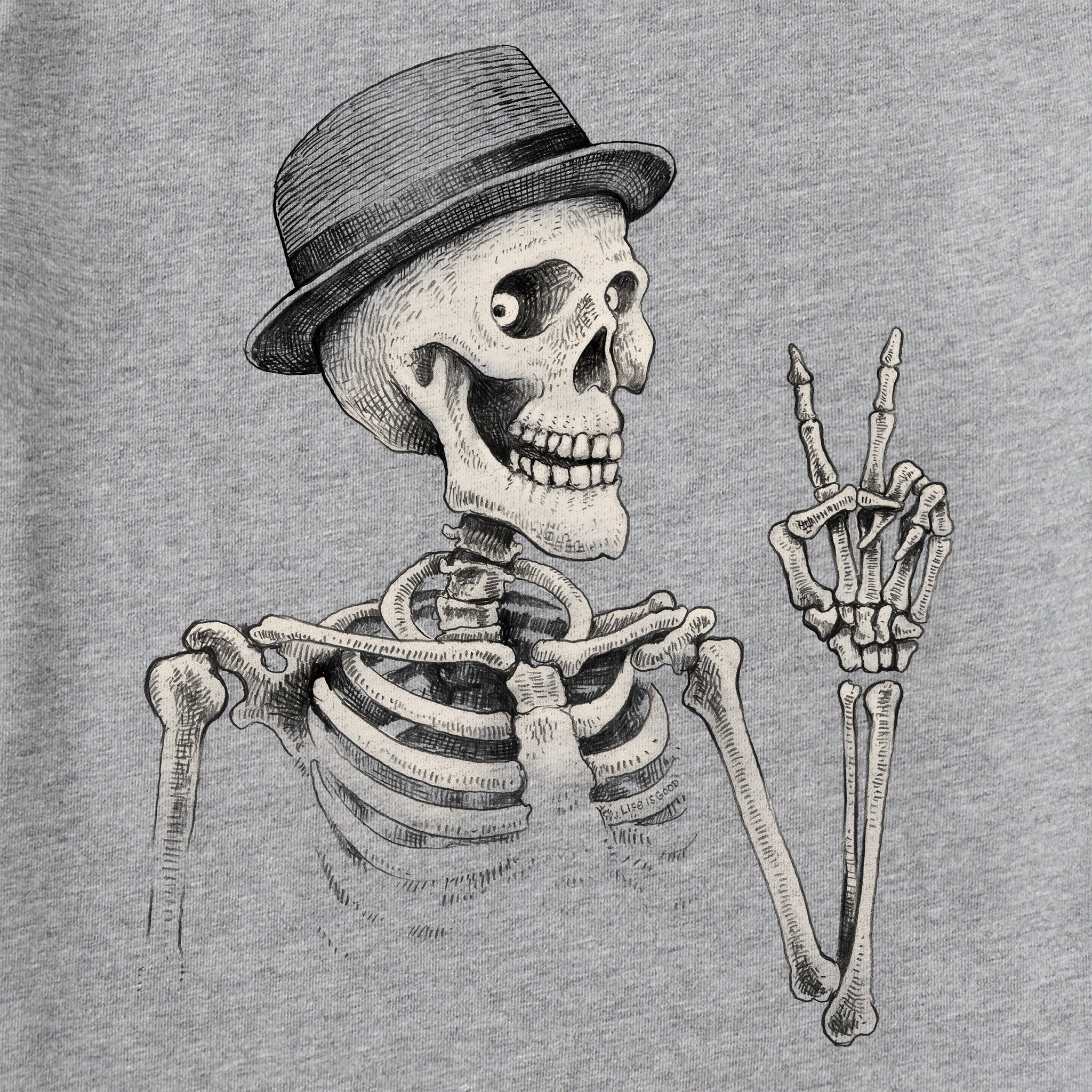 Men's Peaceful Bones Long Sleeve Crusher Tee