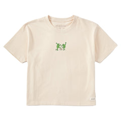 Women's Dancing Frogs Short Sleeve Crusher Boxy Tee