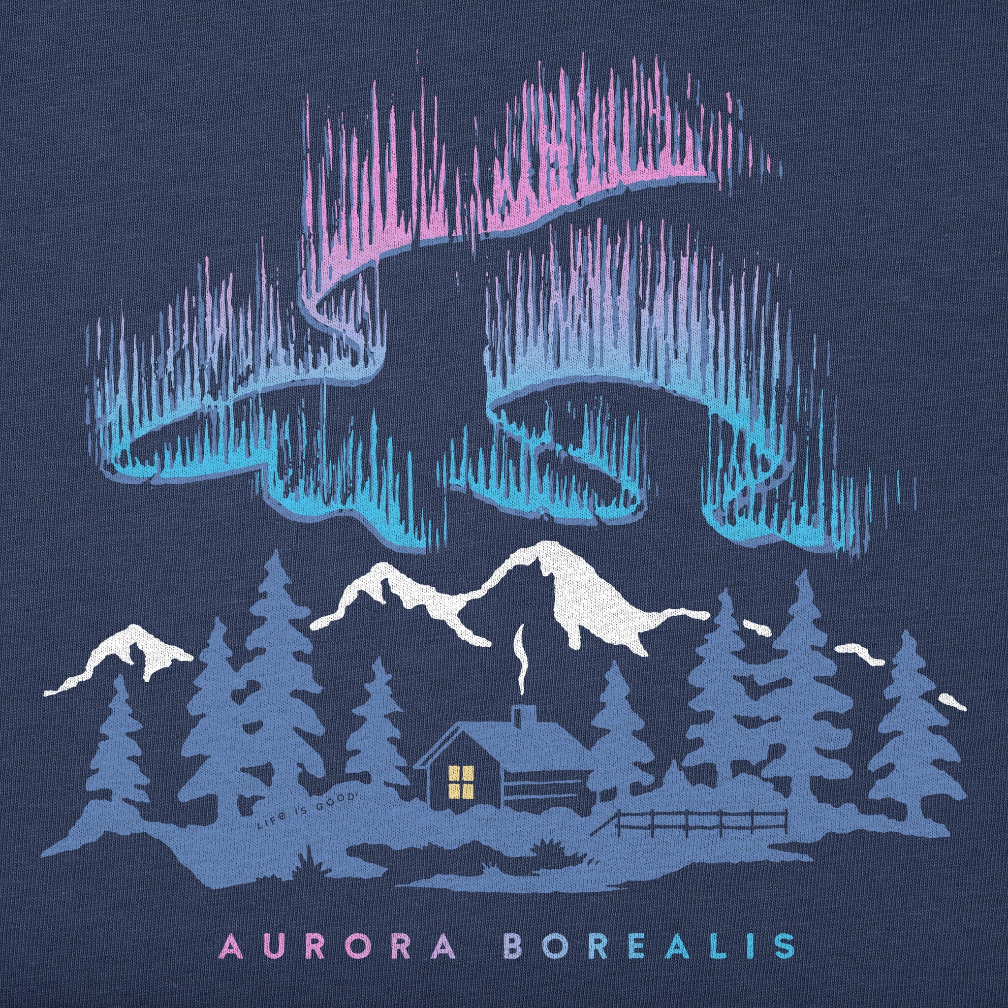 Women's Aurora Borealis Cabin Long Sleeve Crusher Tee