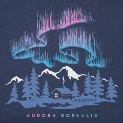 Women's Aurora Borealis Cabin Long Sleeve Crusher Tee