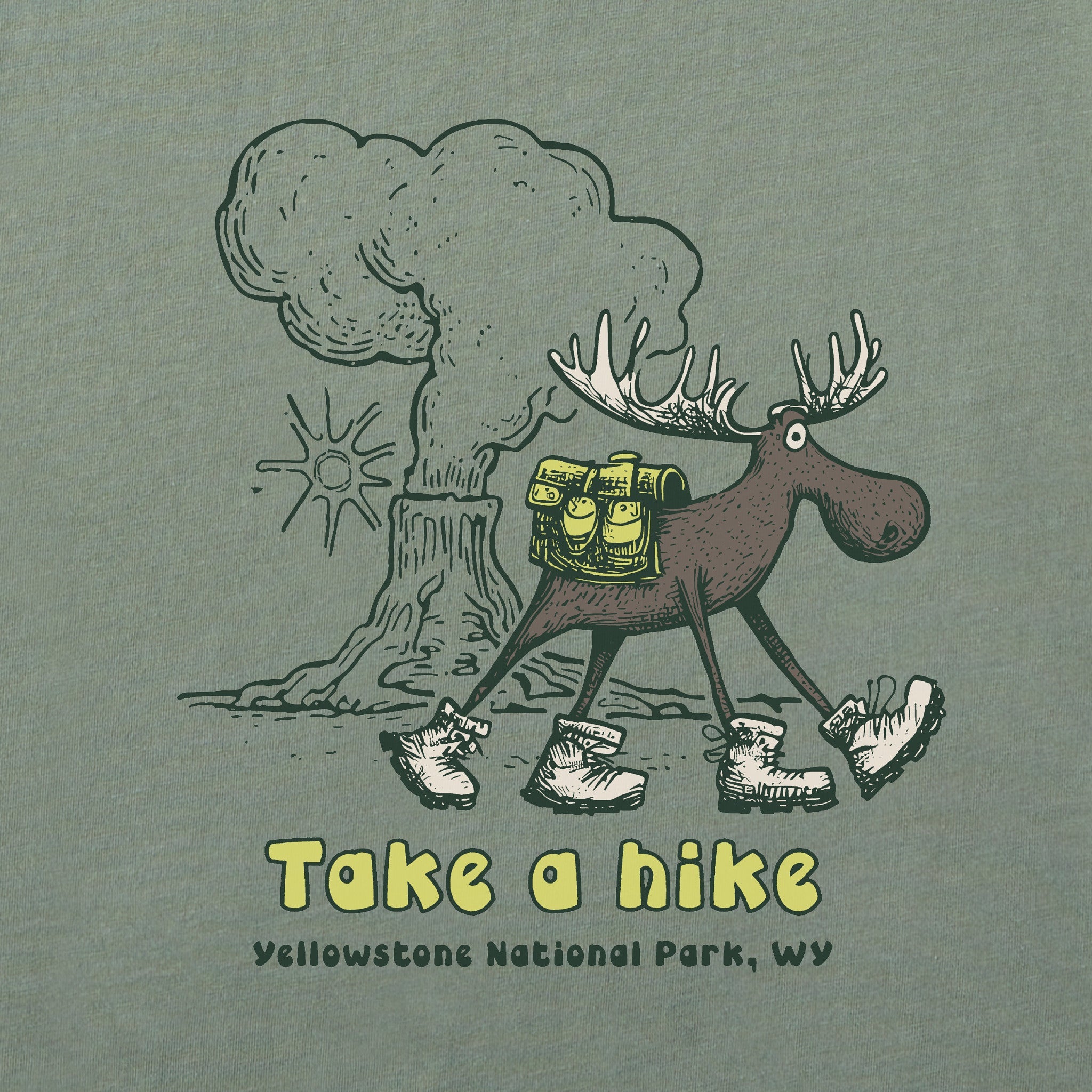 Men's Take a Hike Yellowstone Short Sleeve Tee